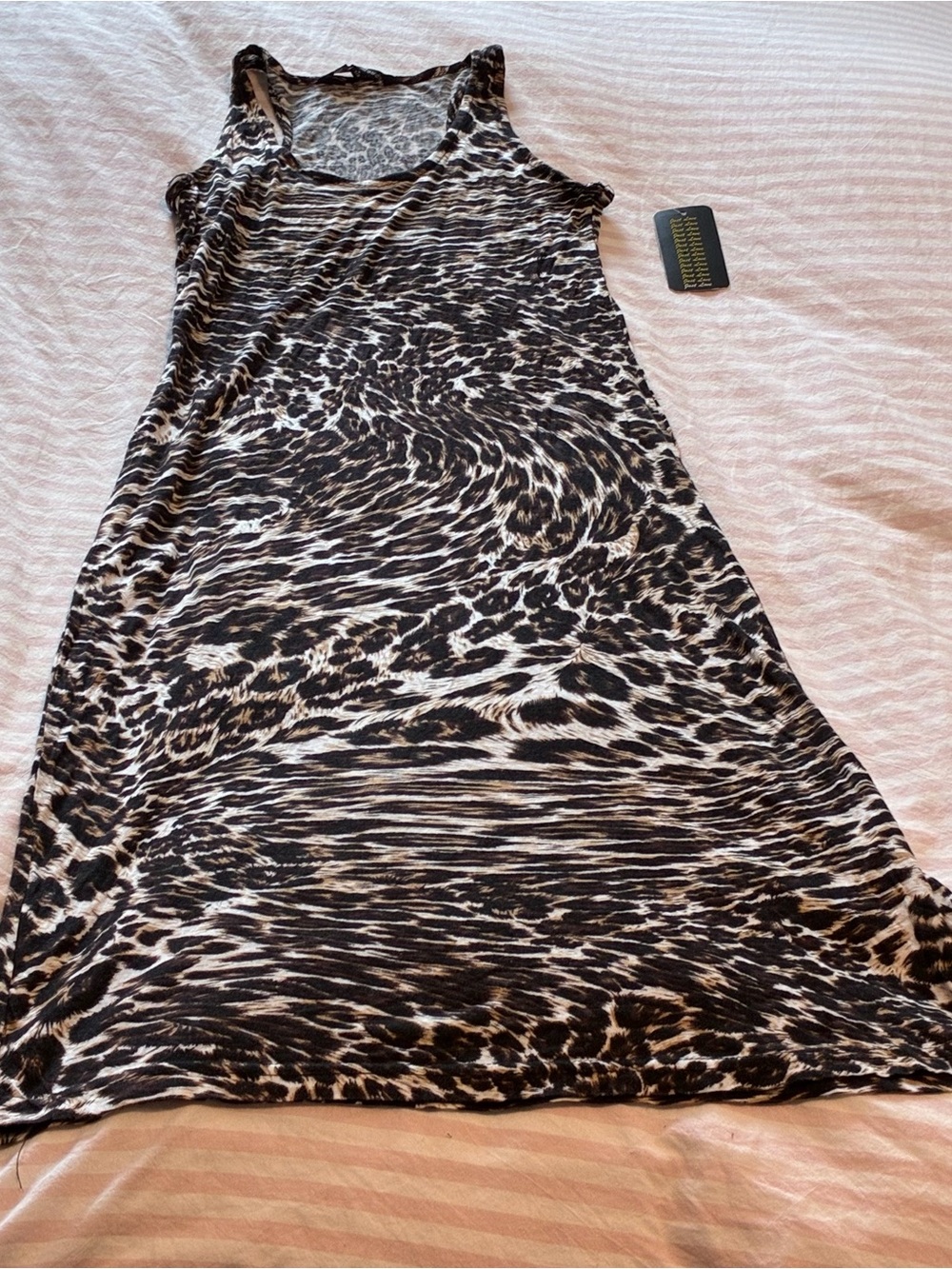 Just Love Black & Beige Animal-Print Sleeveless Maxi Dress